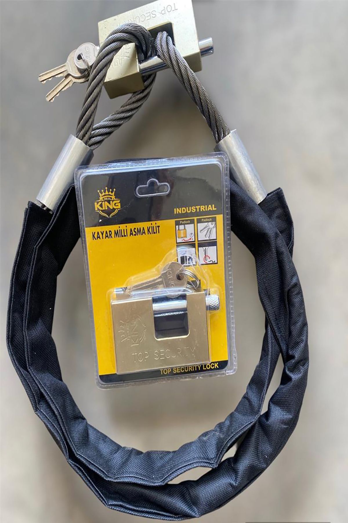 motorsiklet 2 metre 16 mm Kesilmez Çelik Halat Motosiklet Bağlama Halat Motorsiklet Zincir kılıflı