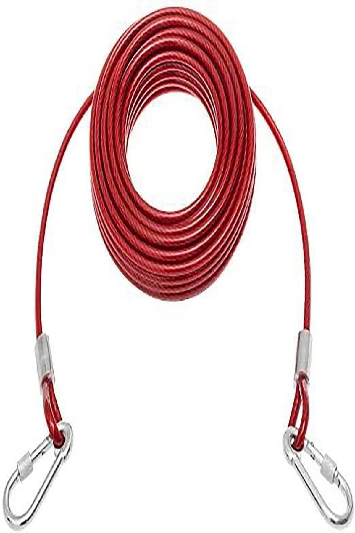 6 Mm 3,5 Metre 2 Vidalı Karabina Köpek Bahçe Bağlama