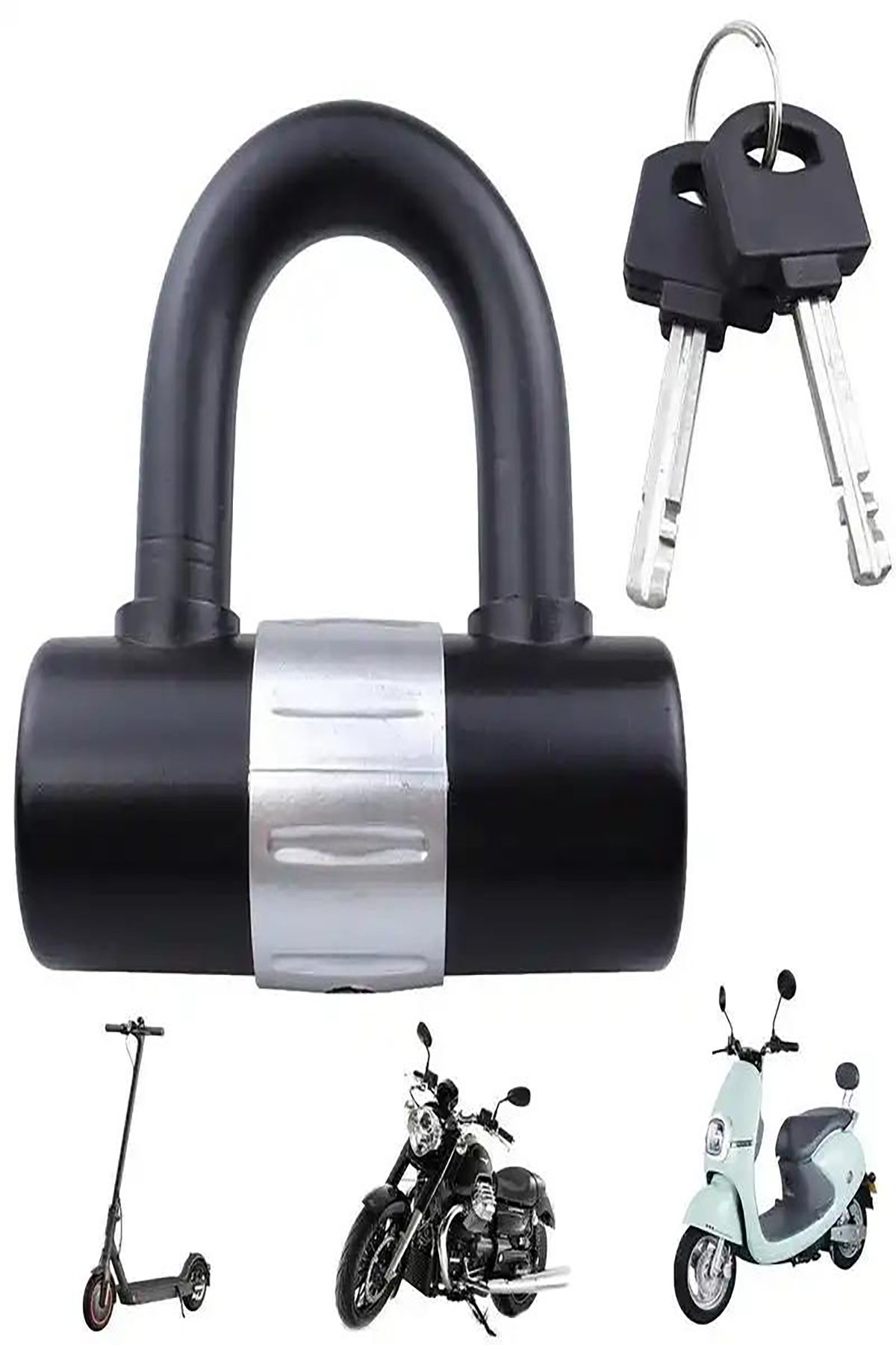 Motosiklet Motorsiklet Kesilmez U Bar Disk Kilit 12 Mm