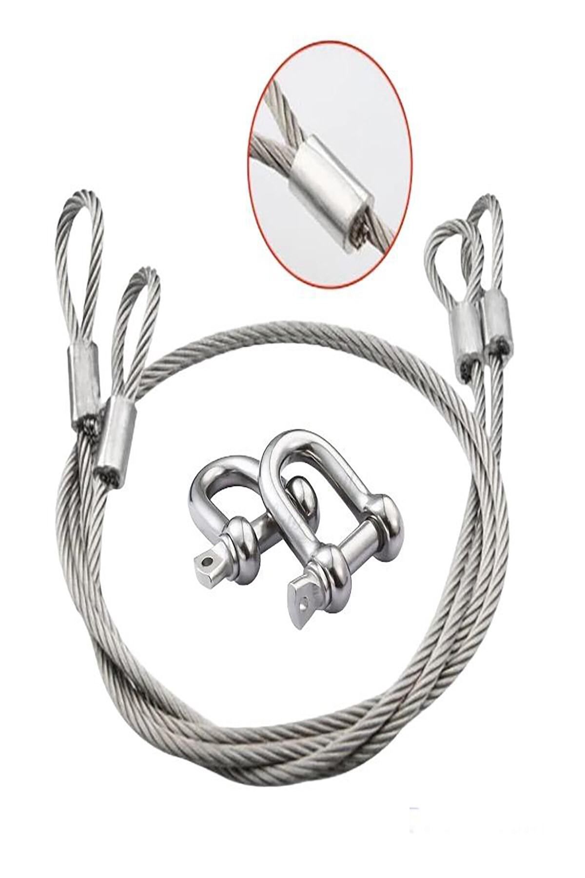 Oto Araç Çekme Halatı 4 Metre Çelik 7 Ton Izoleli
