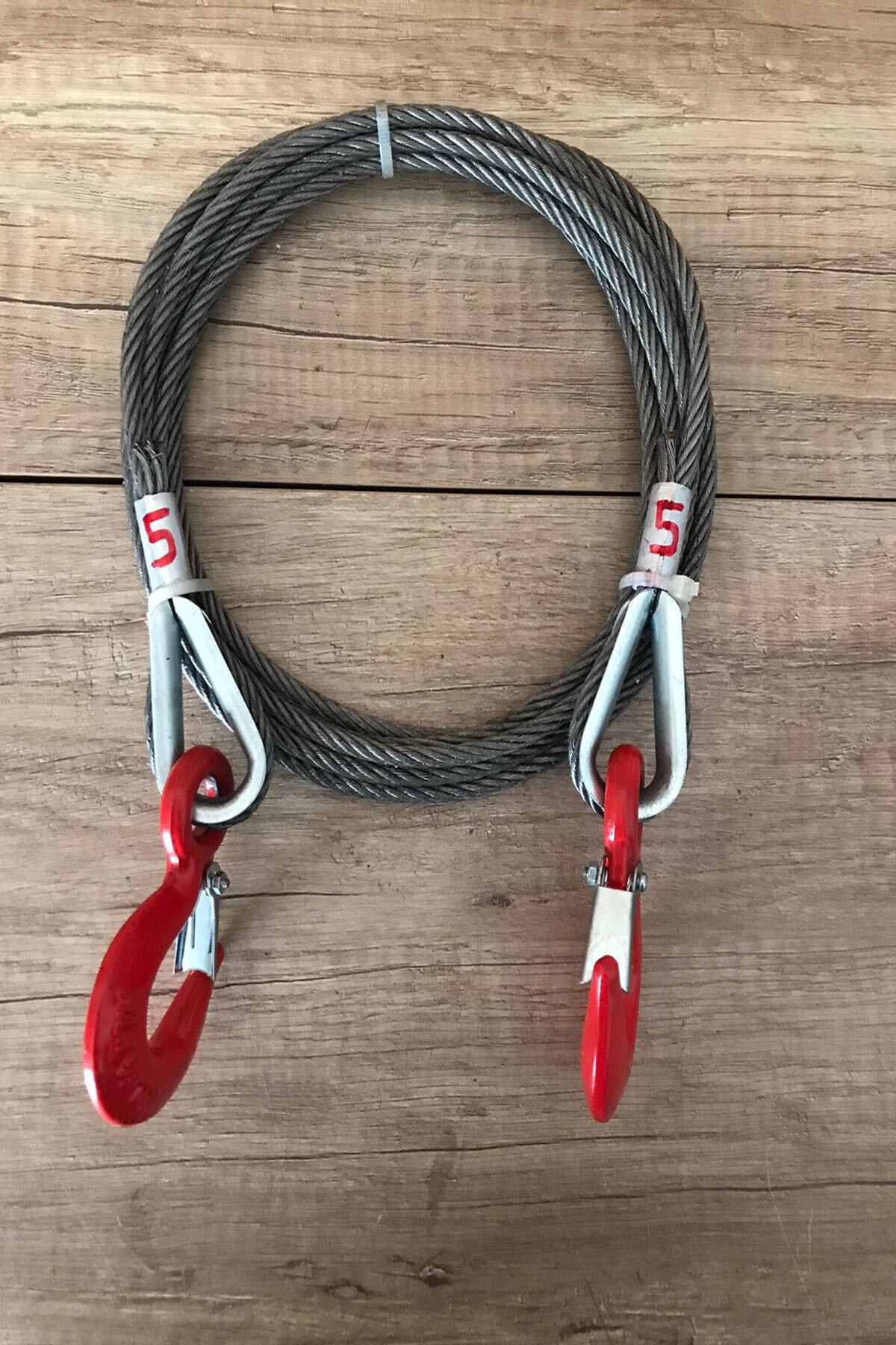 6 MM 5 METRE 3 TONA KADAR ÇEKEBİLEN ÇELİK ÇEKME ÇEKİ HALAT