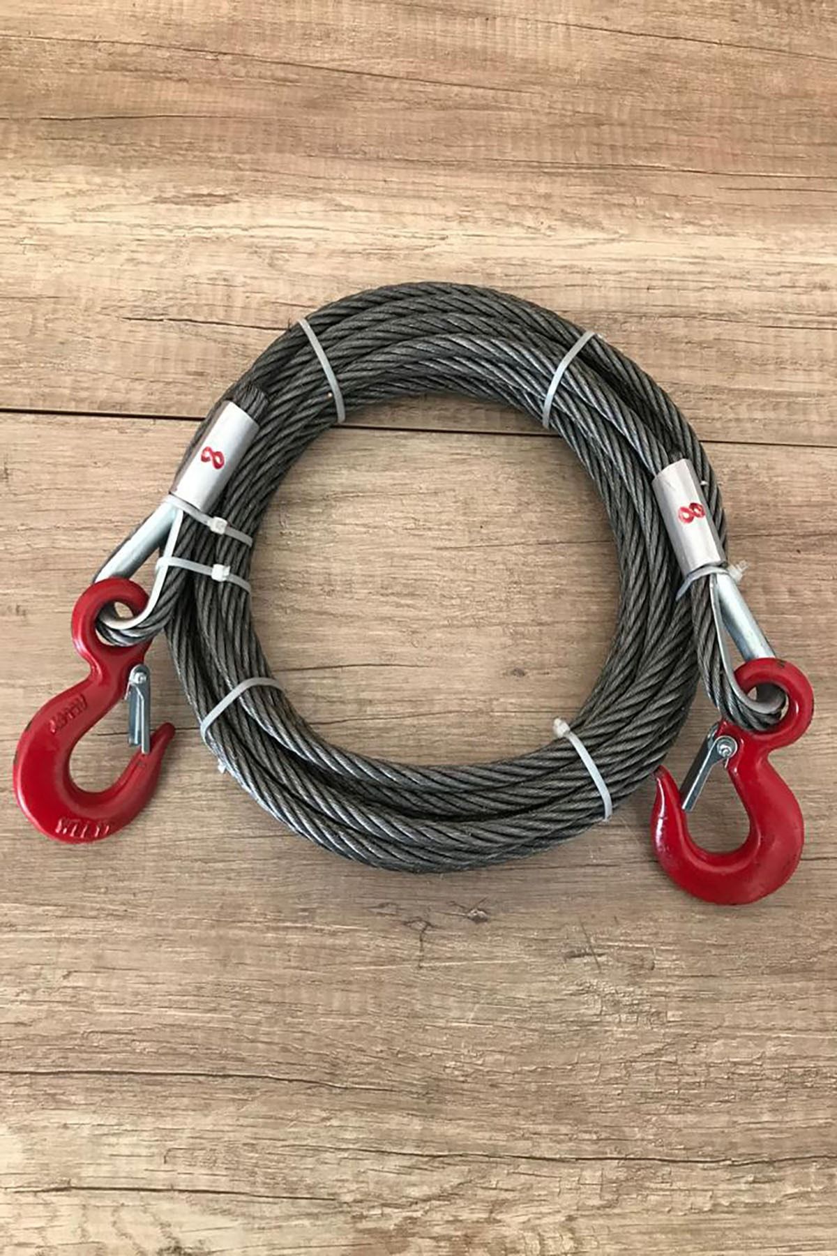 8 Mm Kalınlıkta 8 Metre 7 Tona Kadar Çekebilen Çelik Çekme Çeki Halatı