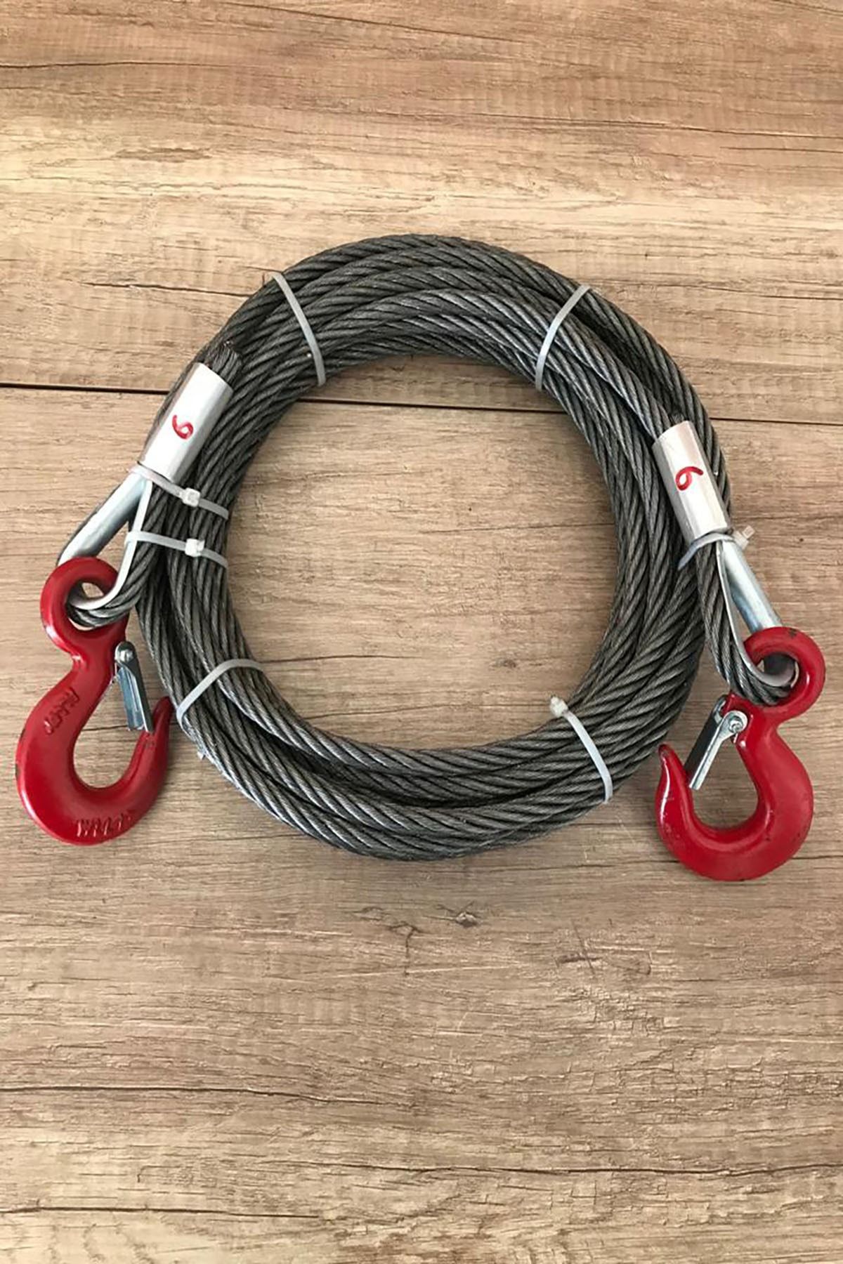 8 Mm Kalınlıkta 6 Metre 7 Tona Kadar Çekebilen Çelik Çekme Çeki Halatı
