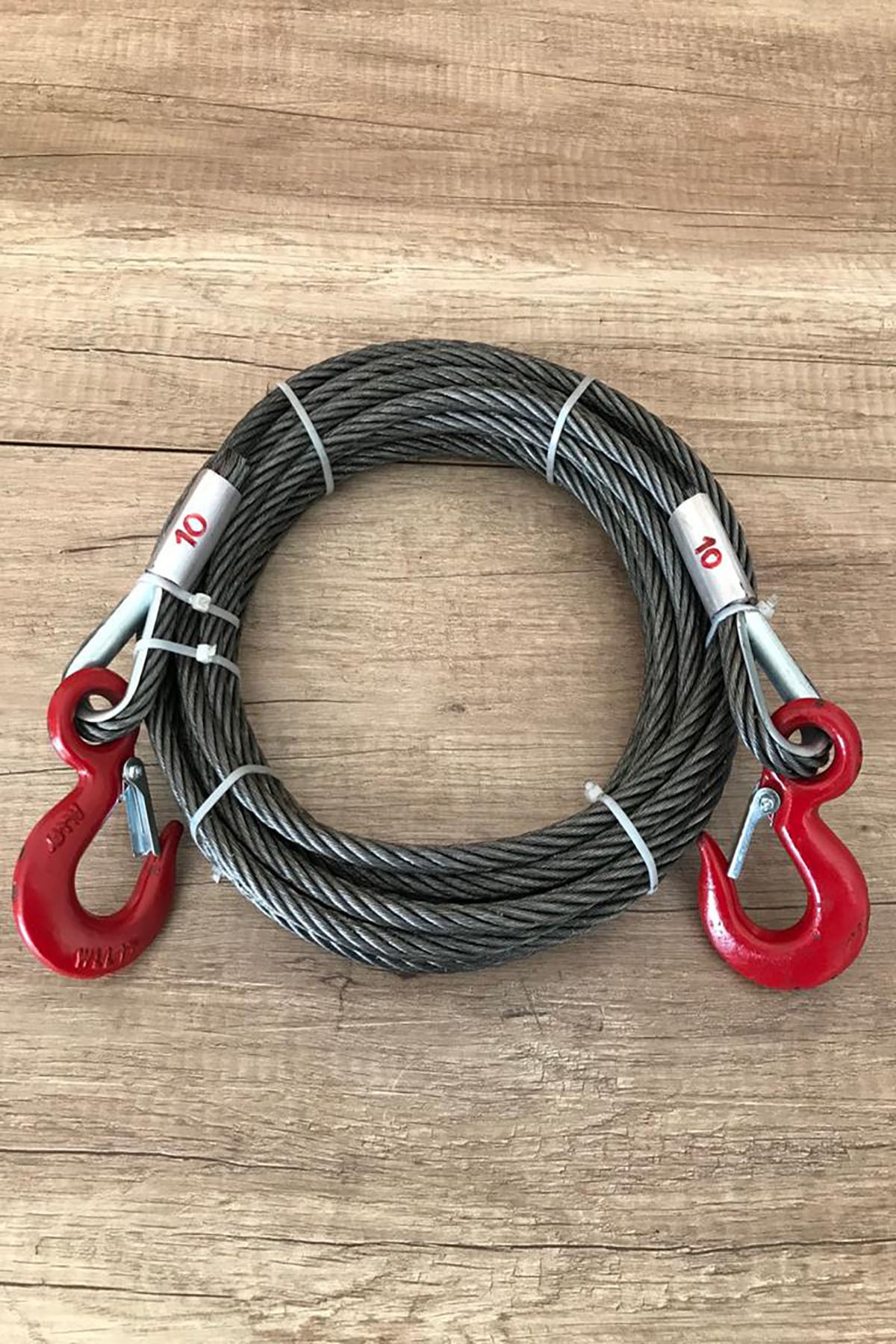 8 Mm Kalınlıkta 10 Metre 7 Tona Kadar Çekebilen Çelik Çekme Çeki Halatı