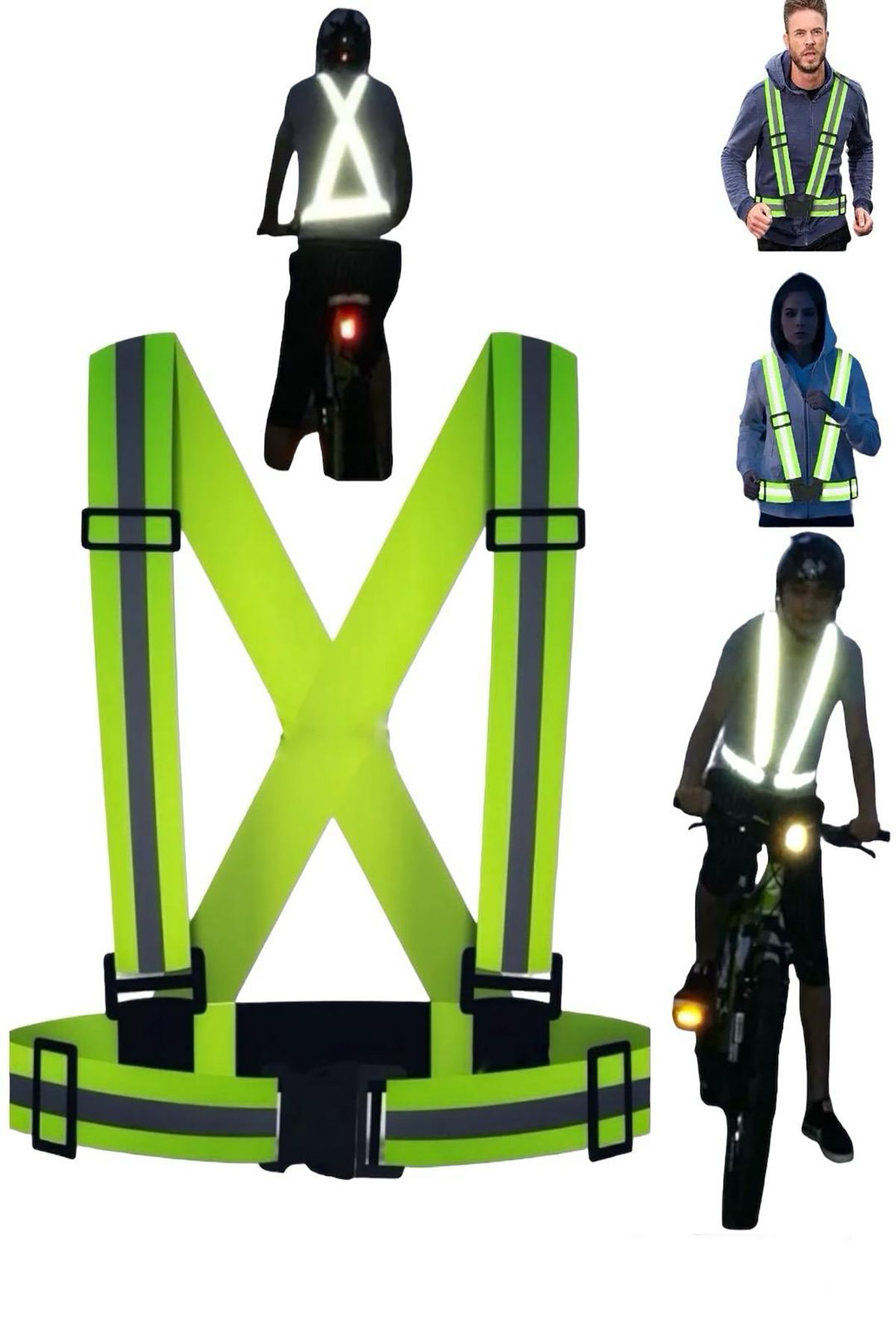 Reflektörlü Yelek - Motosiklet, Bisiklet Ve Scooter Gece Görüş ikaz yelek (yeni Yasaya Uygun)