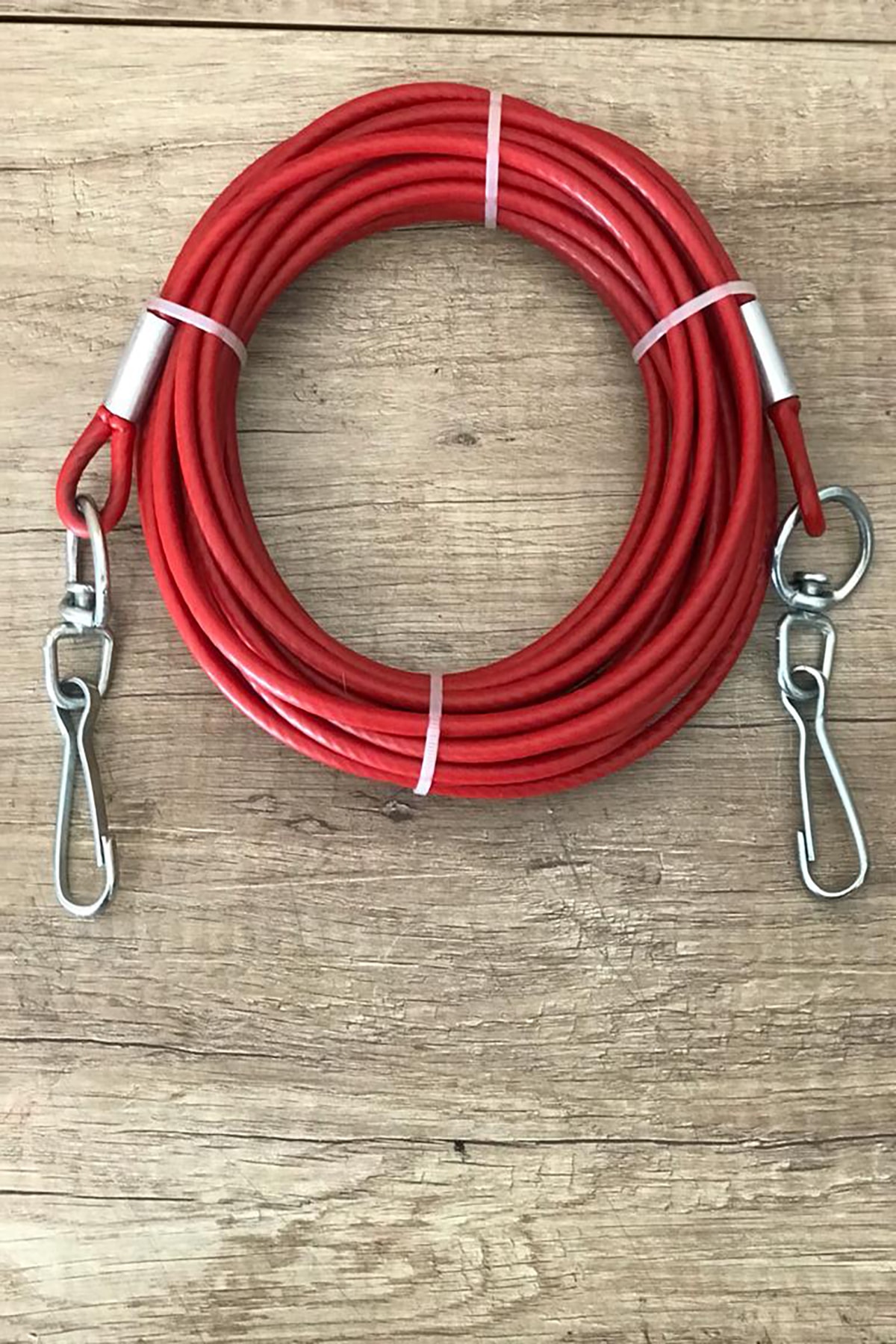 6 Mm 9 Metre Köpek Bahçe Bağlama Halatı Dönerli