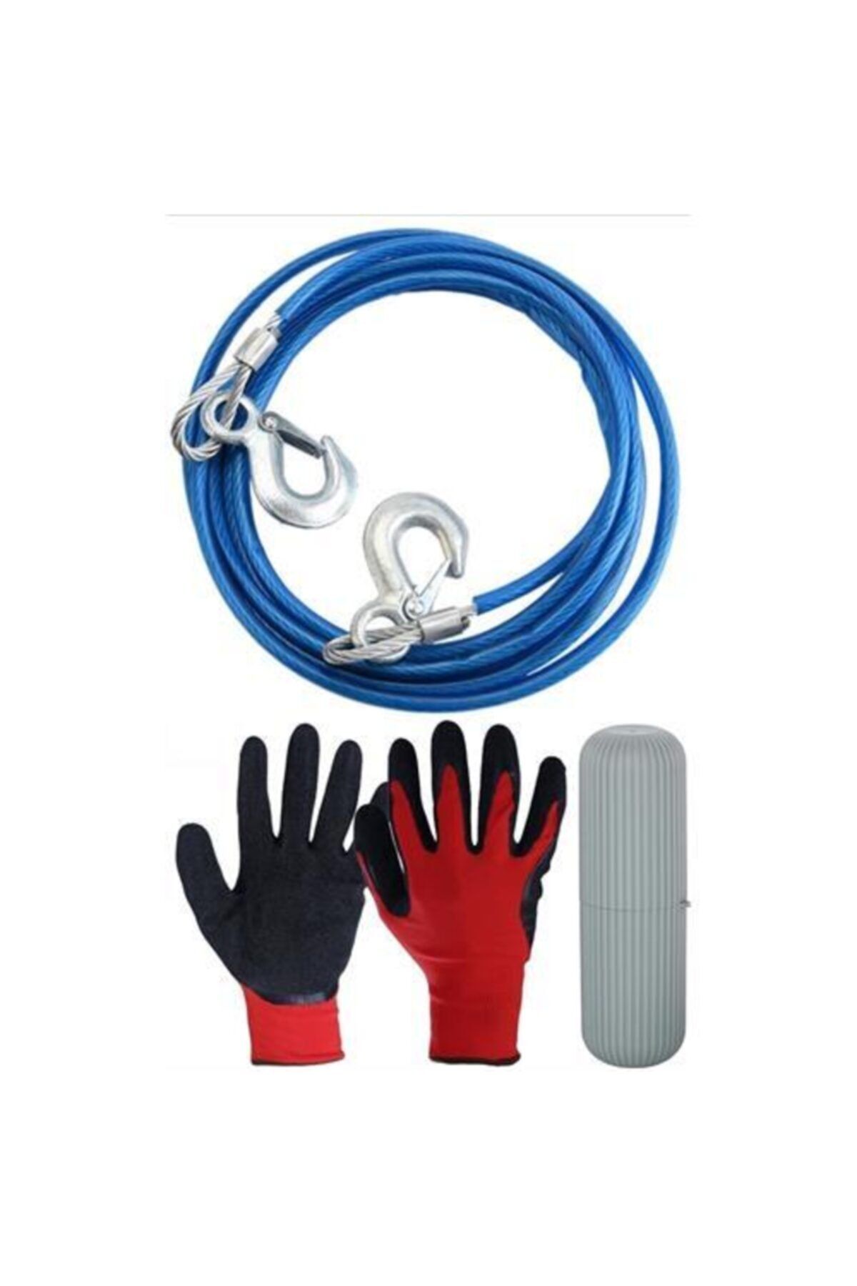Giftmatikcenter 2 Ton 3.5 Mt Çelik Çekme Halatı Eldiven Hediyeli Set 428711