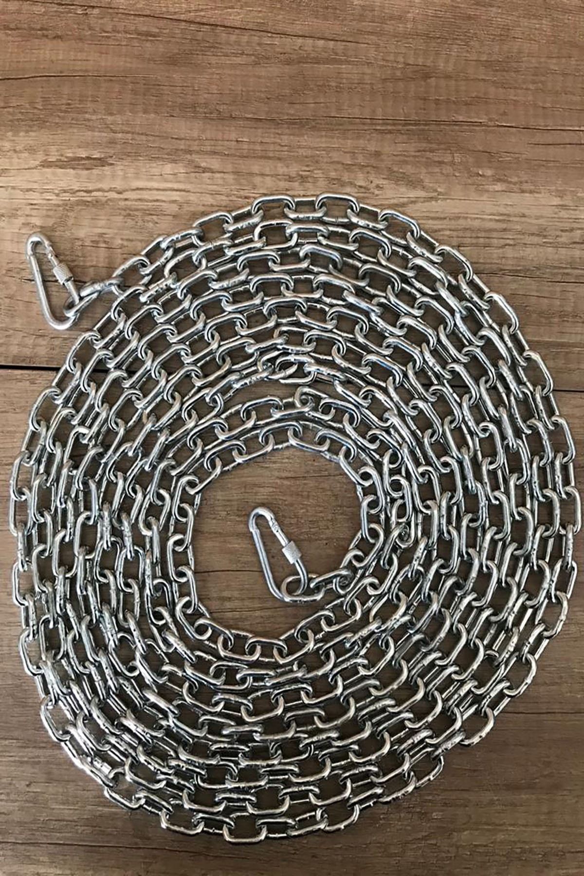 Köpek Bağlama Zinciri Mm 10 Metre +2 Vidalı Karabina(80 Kg)