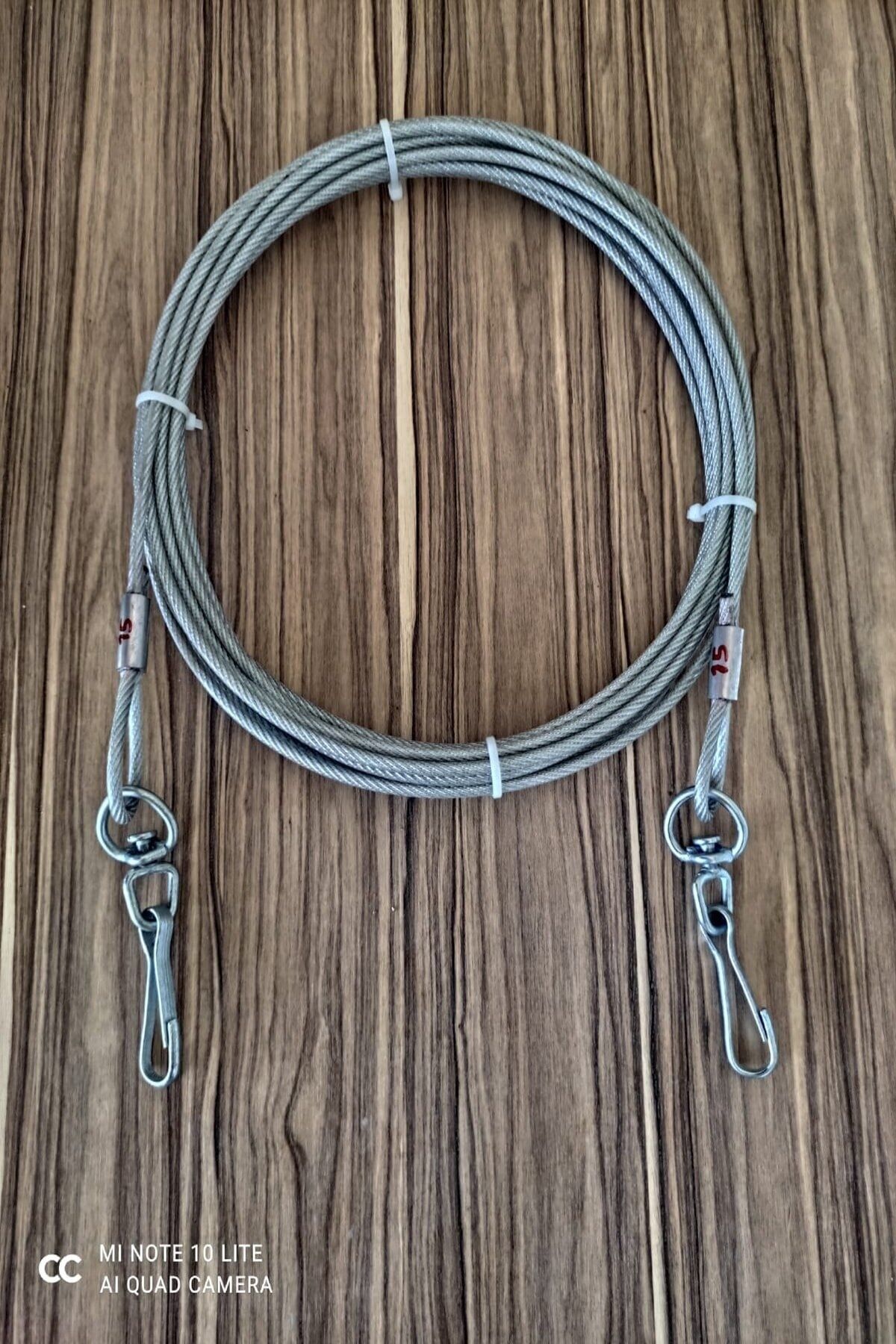 6 Mm 10 Metre Köpek Bahçe Bağlama Halattıı Dönerli