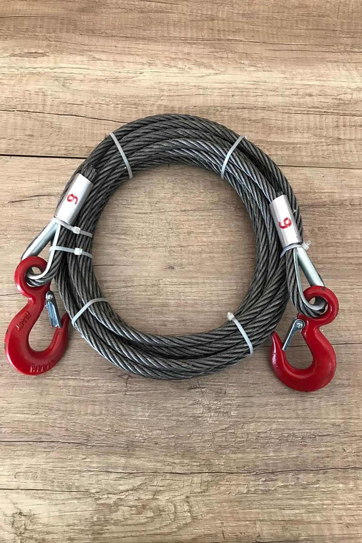 10 Mm Kalınlıkta 9 Metre 9 Tona Kadar Çekebilen Çelik Çekme Çeki Halatı