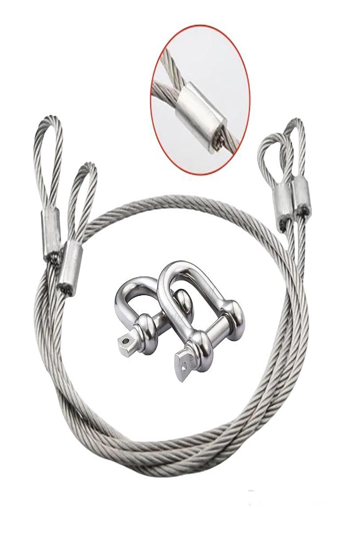 Oto Araç Çekme Halatı 10 Metre Çelik 7 Ton Izoleli