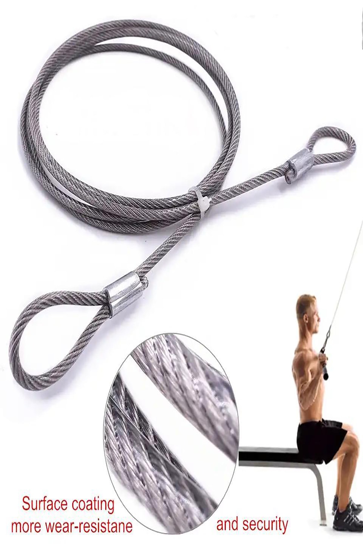 Spor Aleti Çelik Halatı 1,8 Metre