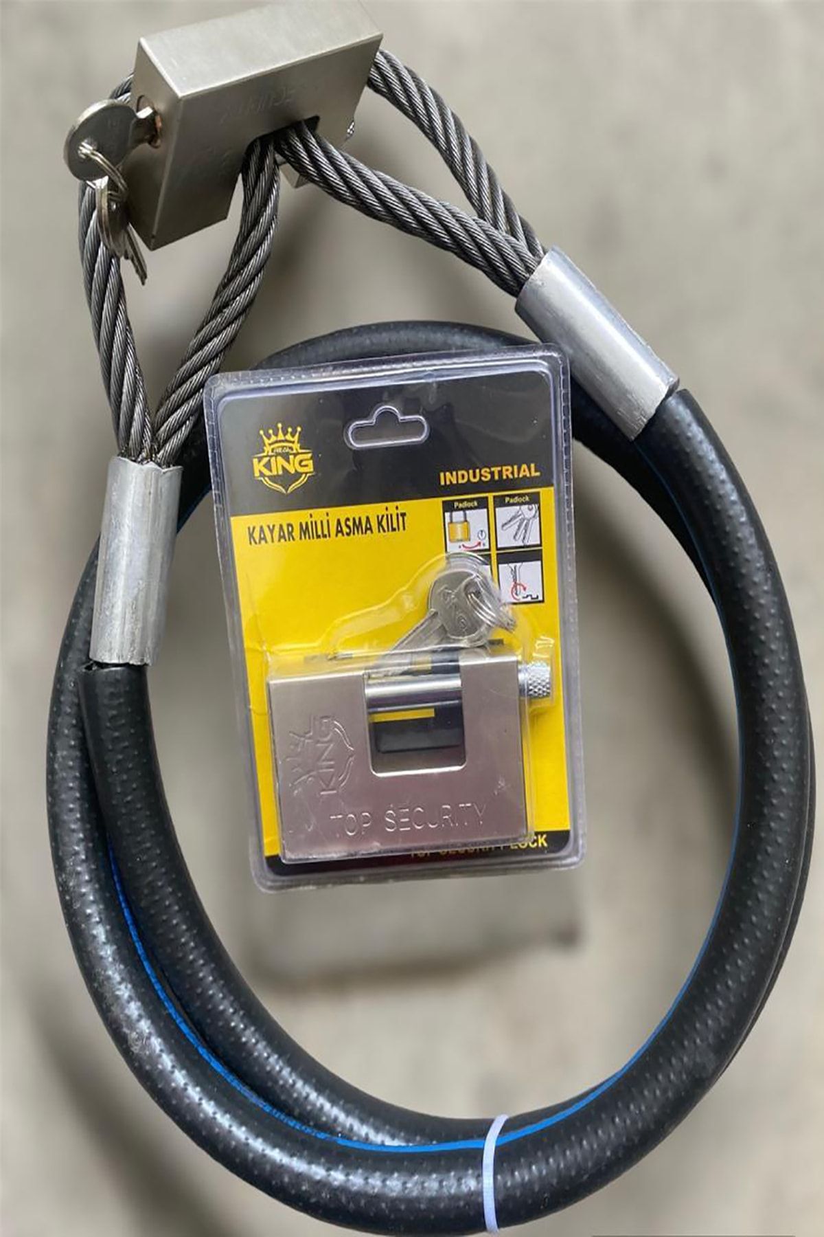 motorsiklet 1,5 metre 14 mm Kesilmez Çelik Halat Motorsiklet Bağlama Halatı Motorsiklet Zincir
