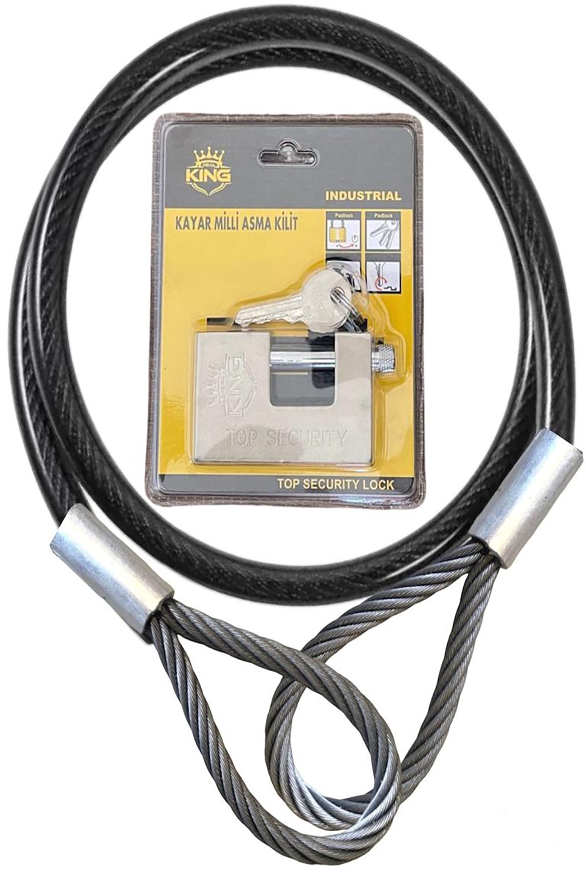 motorsiklet 2,5 metre 16 mm Kesilmez Çelik Halat Motorsiklet Bağlama Halatı Motorsiklet zincir kilit