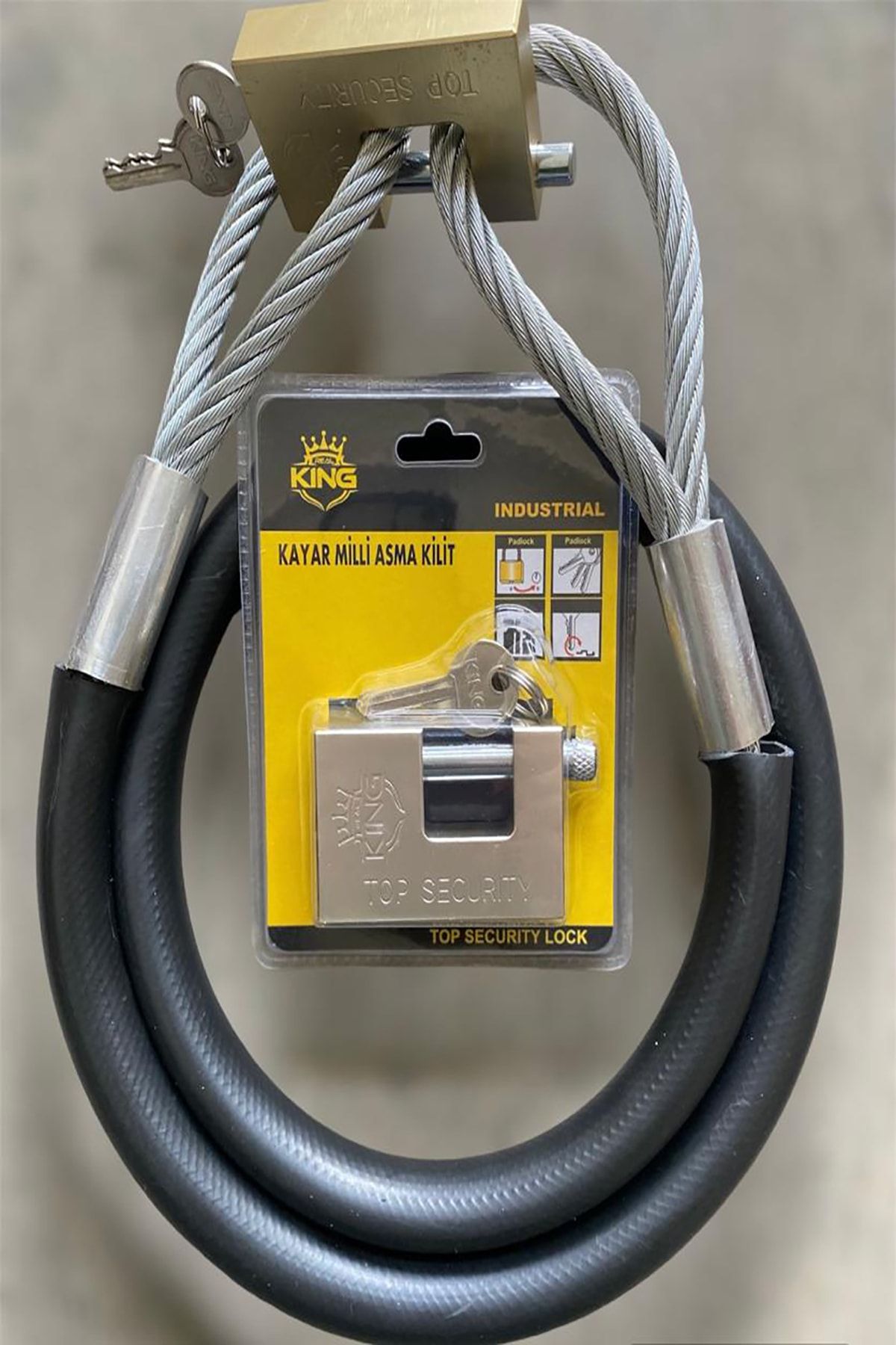 motorsiklet 3 metre 10 mm Kesilmez Çelik Halat Motorsiklet Bağlama Halatı Motorsiklet kilidi